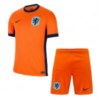 Niederlande Fußballbekleidung Heimtrikot Kinder EM 2024 Kurzarm (+ kurze hosen)